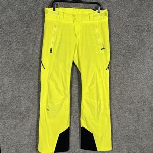 Kjus Razor Ski Pants Mens 50 Yellow‎ Dermizax Thinsulate Insulated Waterproof